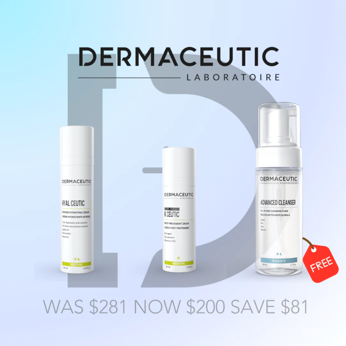 Dermaceutic Hydrate Your Skin Skincare Kit